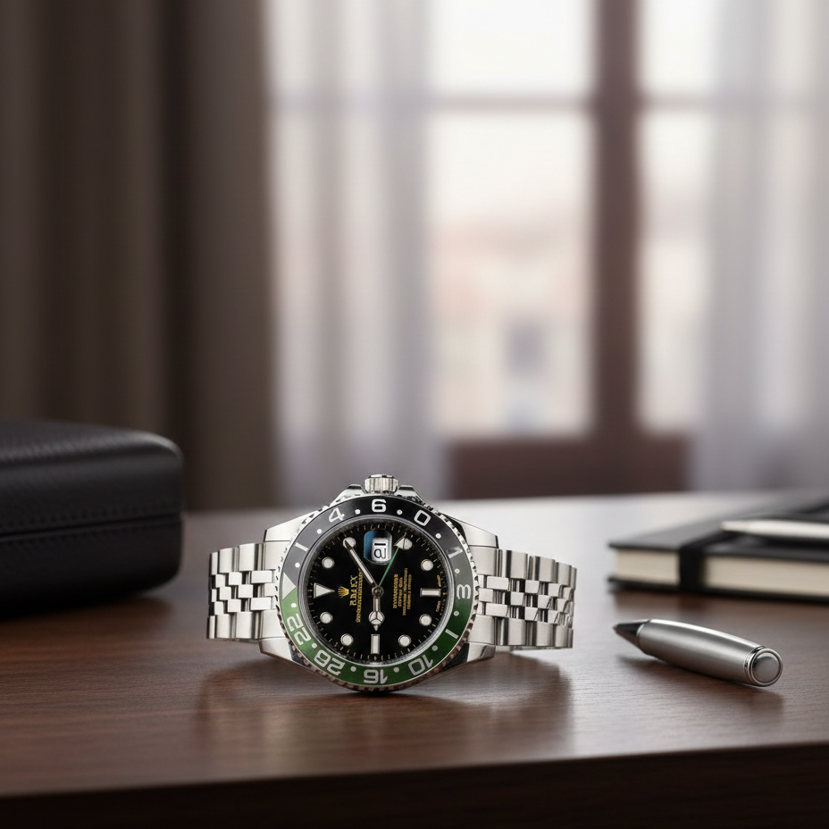 Rolex Watch Elegant Design Luxury Timepiece With Stylish Appearance And Reliable Performance For Everyday Wear - Silver Black Tone