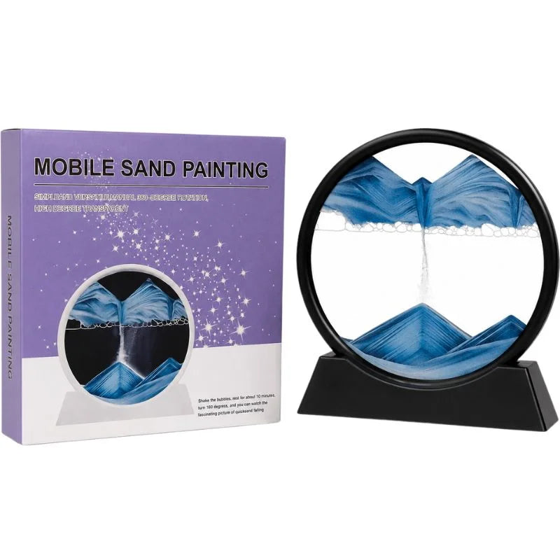 Moving Sand Art Picture | 3D Dynamic Deep Sea Sandscape with Display Stand
