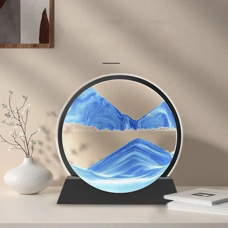 Moving Sand Art Picture | 3D Dynamic Deep Sea Sandscape with Display Stand