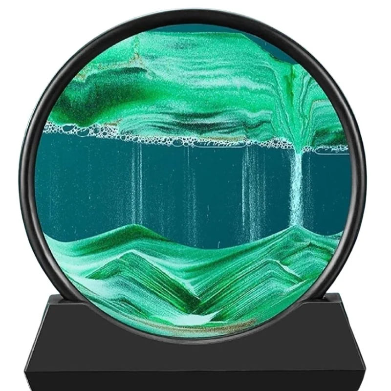 Moving Sand Art Picture | 3D Dynamic Deep Sea Sandscape with Display Stand